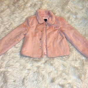 Girls Baby Pink Fur Jacket